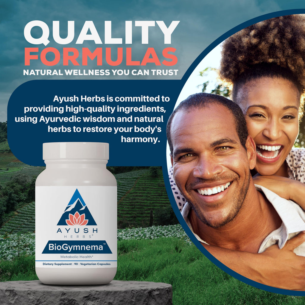 Ayush Herbs BioGymnema – Metabolic Health Supplement with Berberine, Gymnema & Bitter Melon | 90 Veg Capsules