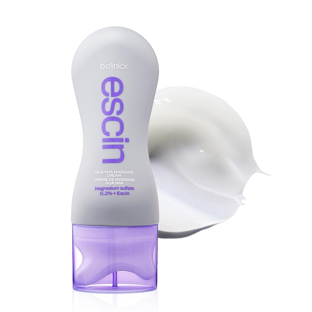 Magnesium+Escin Body Gua Sha Massage Cream for Leg Circulation - b.clinicx