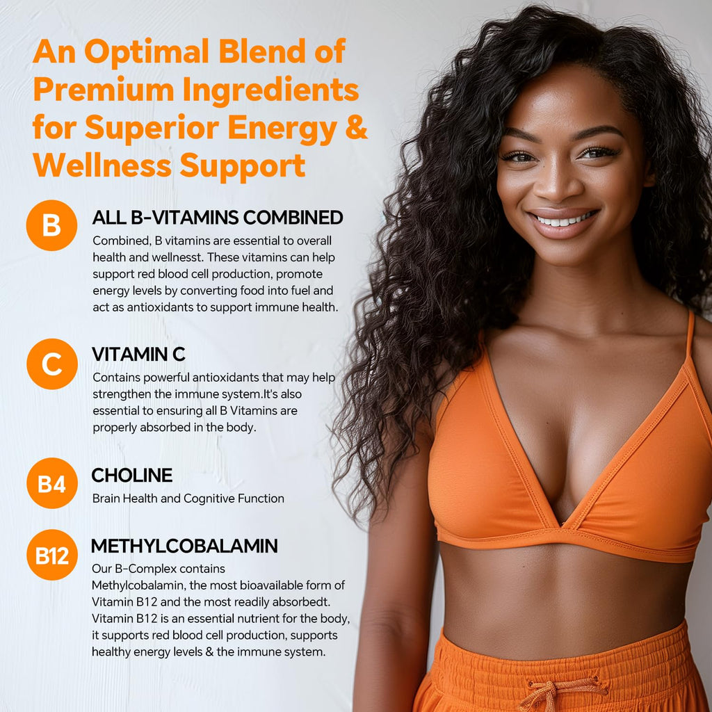 B Complex 50 Gummies - Methylated B Vitamins with Vitamin C, Choline & Zinc | Sugar Free, 120 Count