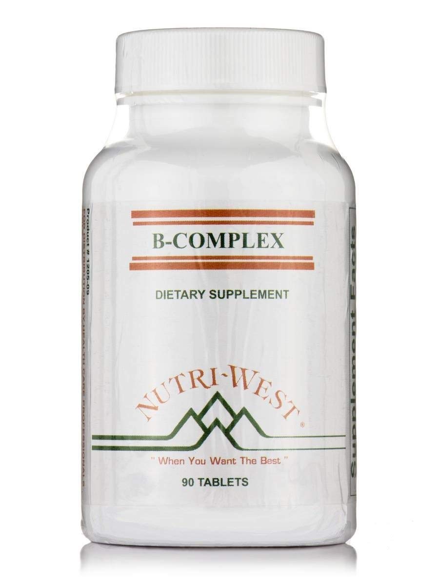 B-Complex - 90 Tablets by Nutri West | Hypoallergenic B-Vitamin Formula