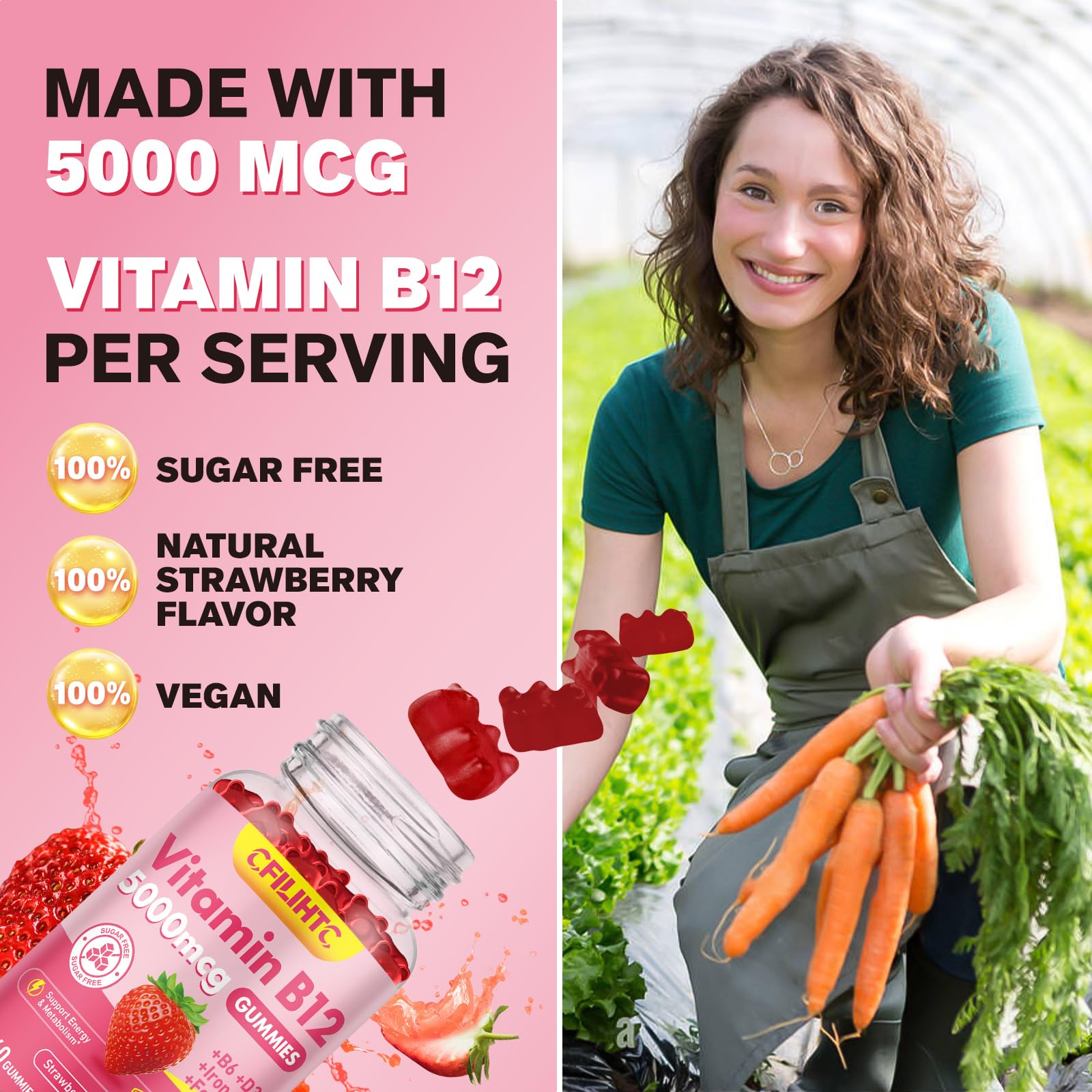 Vitamin B12 Gummies 5000mcg – Energy, Metabolism & Mood Support