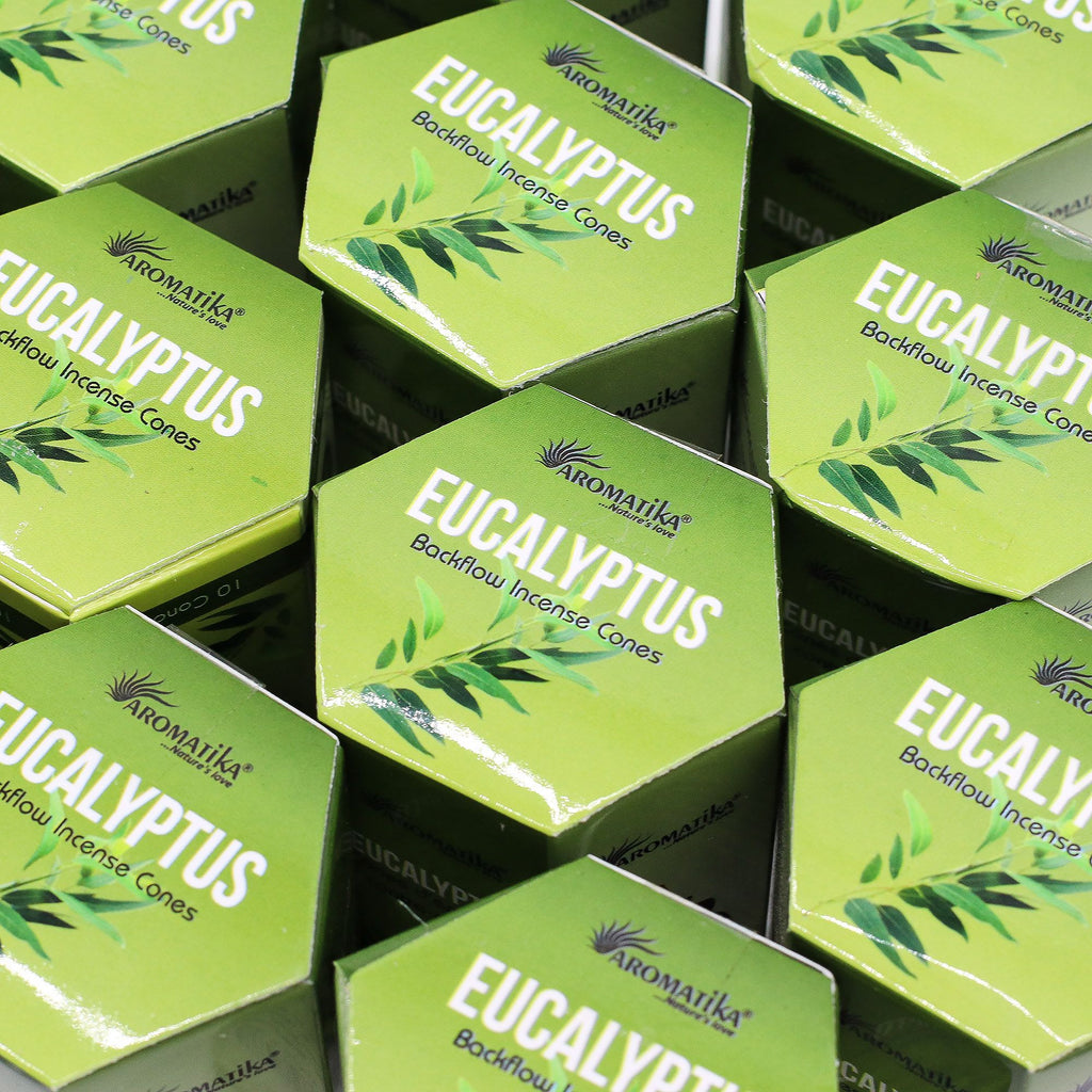 Pack of 10 Masala Backflow Incense - Eucalyptus