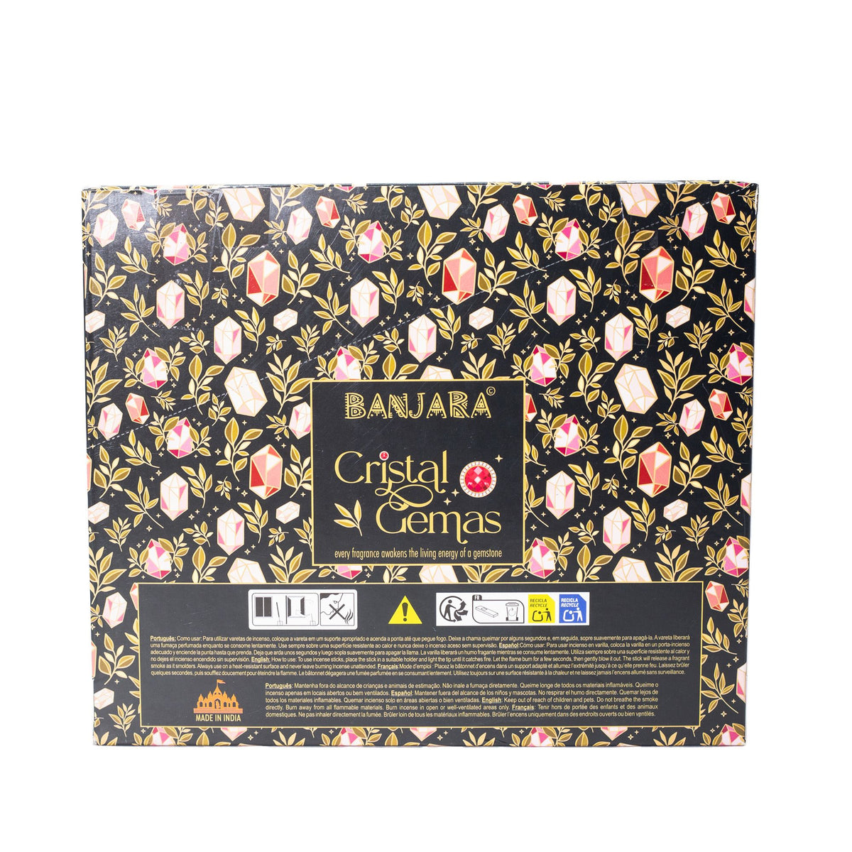 Banjara Cristal Gemas Incense Sticks - Obsidian Copal