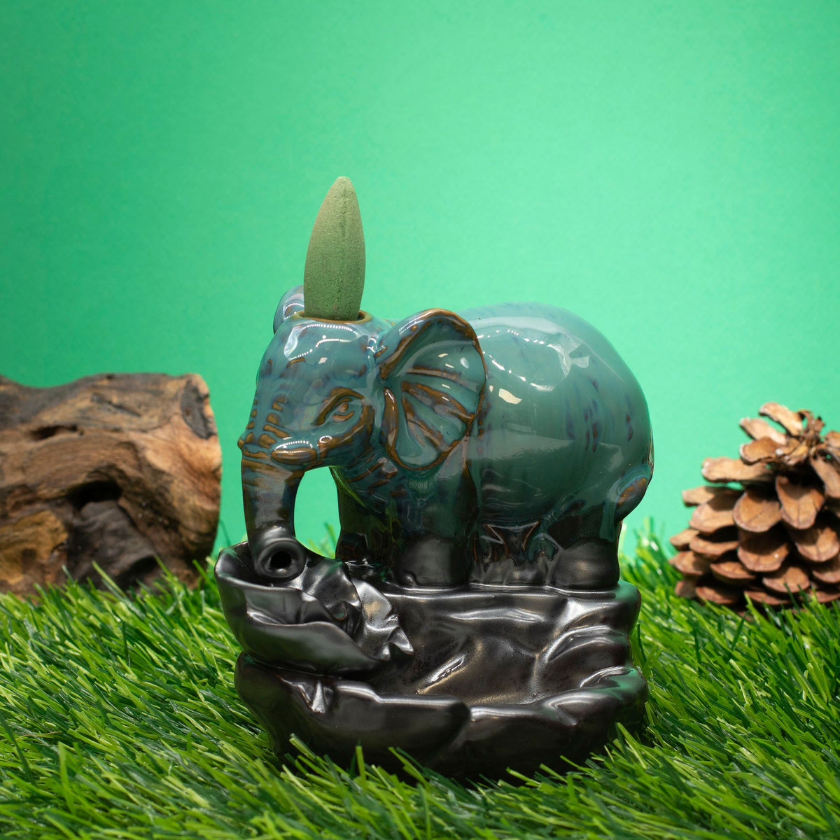 Backflow Incense Burner - Elephant at Pool