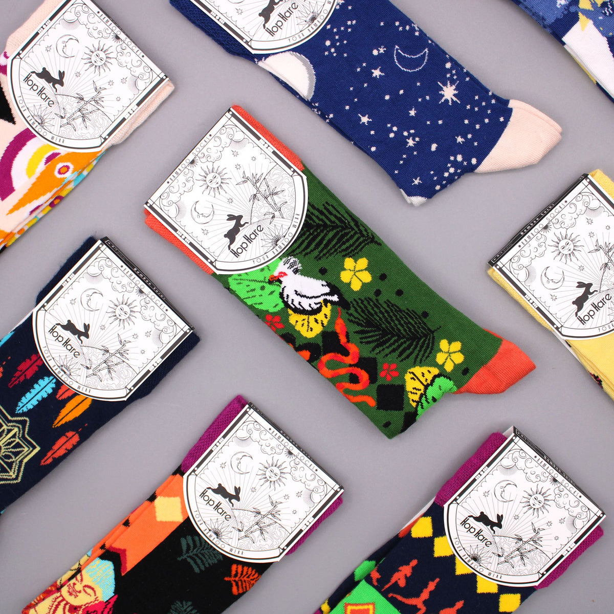 Hop Hare Bamboo Socks S/M - Lucky Cats 