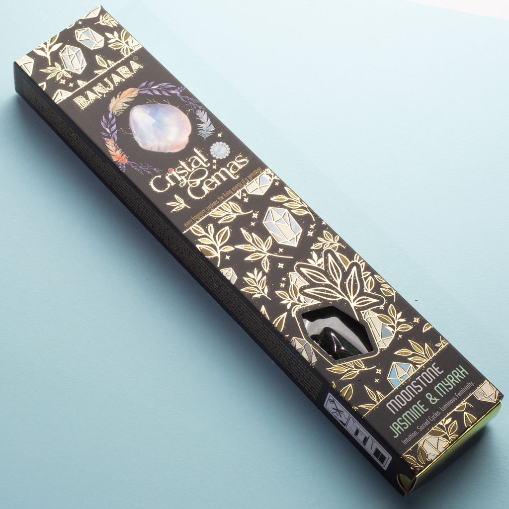 Banjara Cristal Gemas Incense Sticks - Moonstone Jasmine & Myrrh