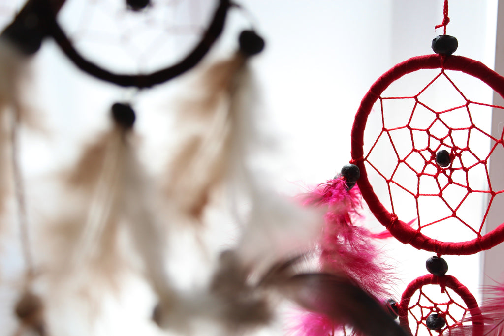 Bali Dreamcatchers - Small Heart - Turq/Pink/Purp