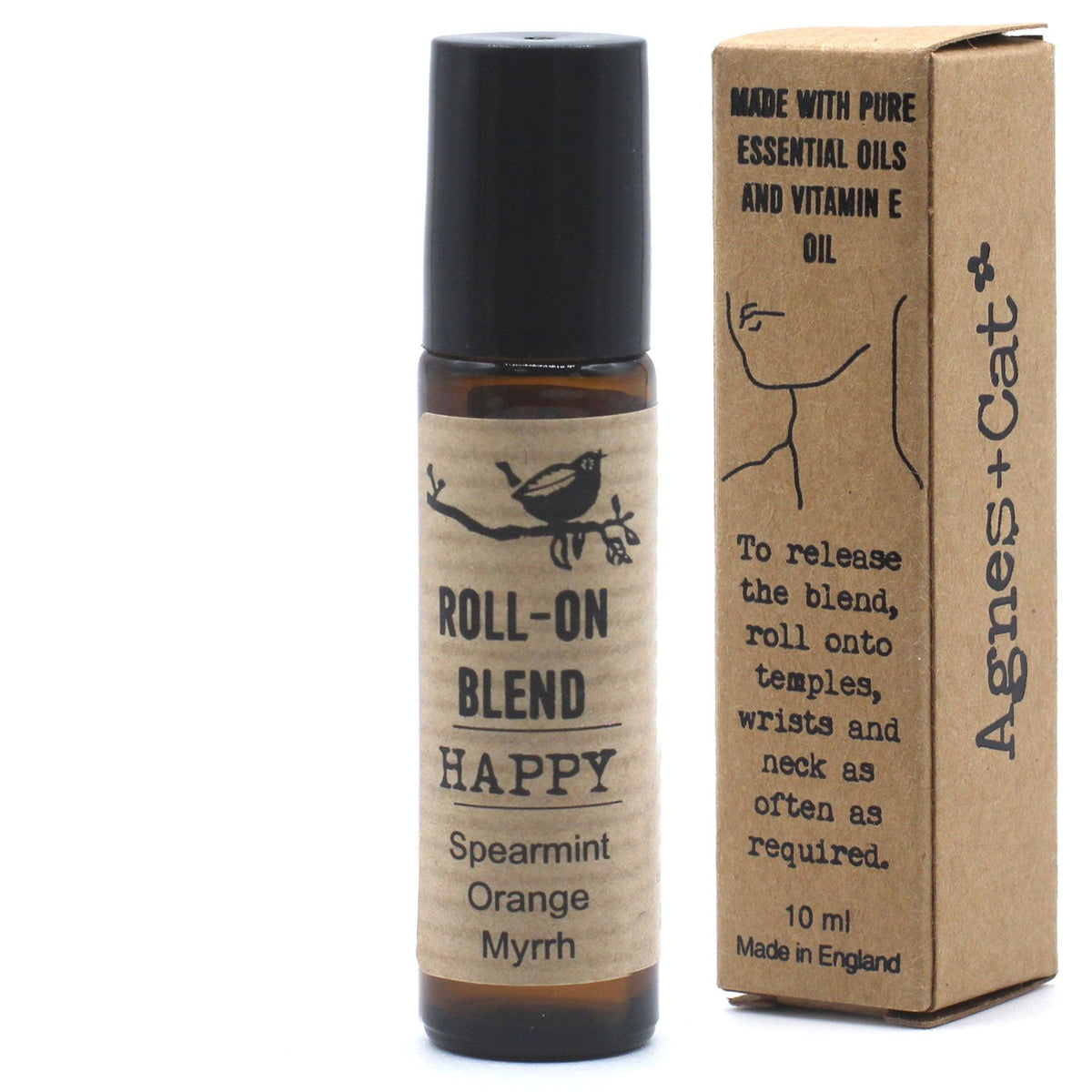 Agnes + Cat Roll On Essential Oil Blend - HAPPY
