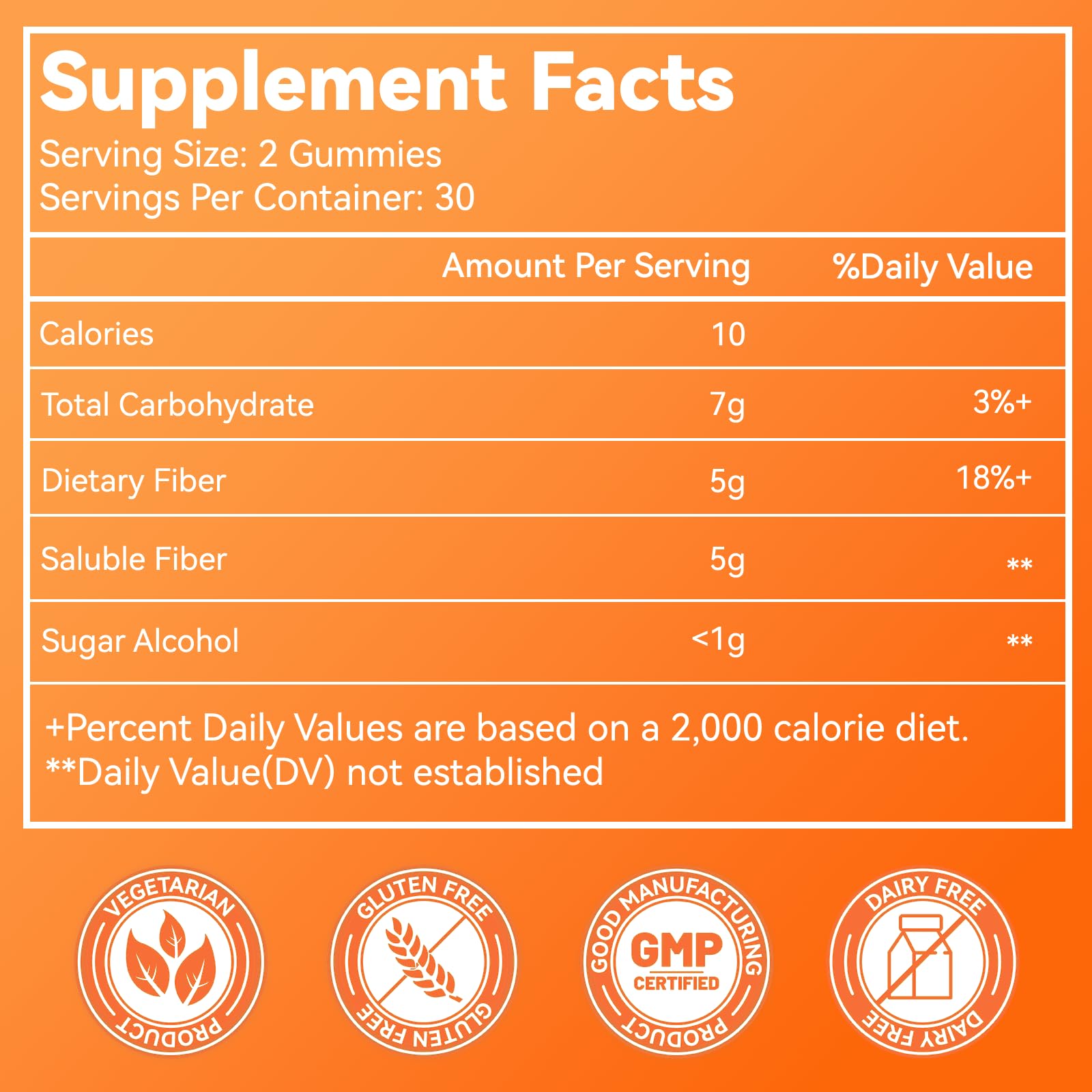 Babivek Fiber Gummies – Dietary Fiber for Digestive Health | Vegan, Gluten-Free, 60 Count