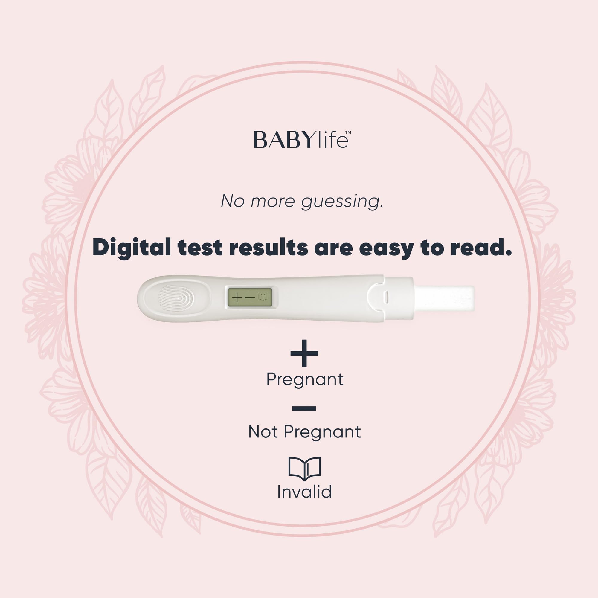Baby Life Digital Pregnancy Test - Fast & Accurate Urine Detection - 1 Count