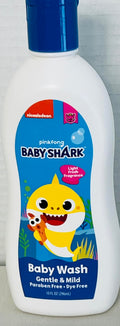 Baby Shark Gentle Baby Wash - Paraben Free, 10 oz | Light Fresh Fragrance