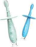 Baby Toothbrush with Suction Base - 2 Pack | Soft Silicone