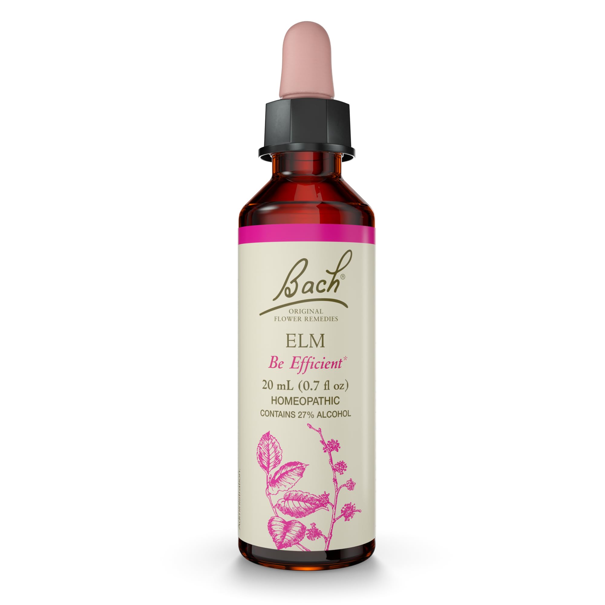 Bach Elm Original Flower Remedies - Be Efficient | 20mL Dropper