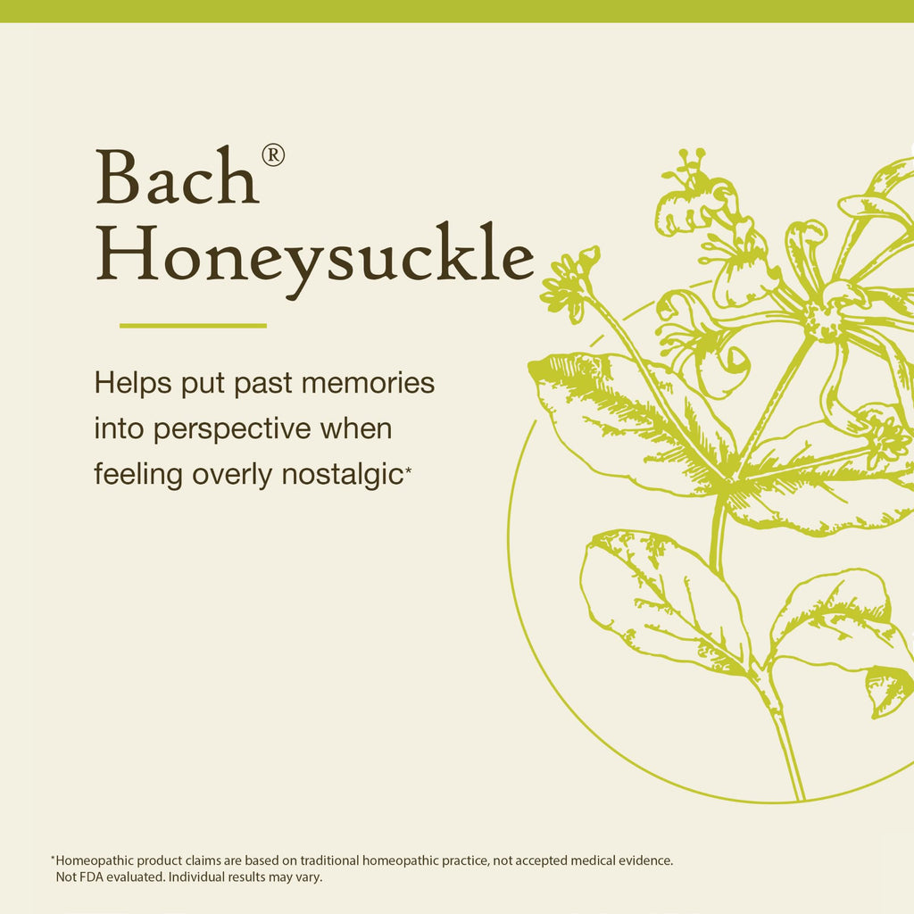Bach Honeysuckle Original Flower Remedy – Embrace The Now (20mL) – Vegan, Gluten Free