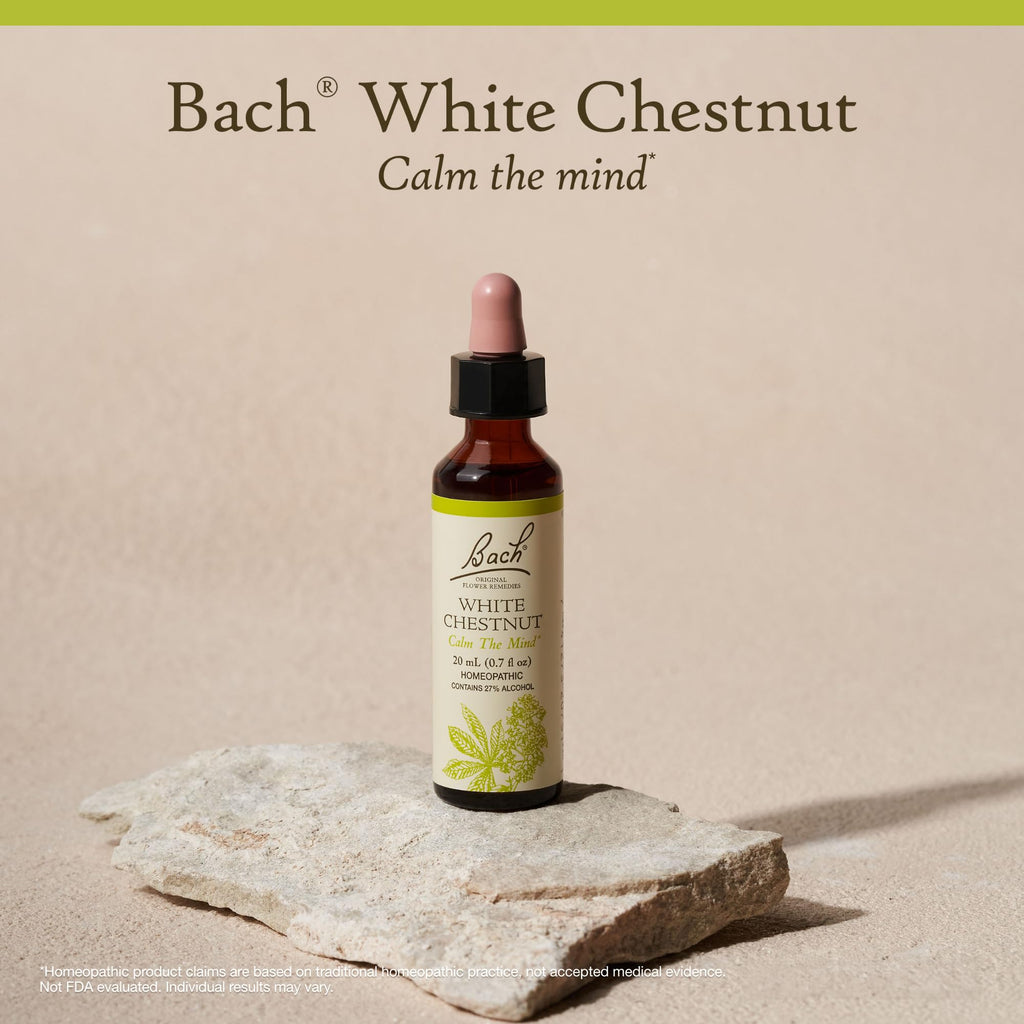 Bach Original Flower Remedies White Chestnut – Calm the Mind, 20 mL Dropper – Vegan, Gluten Free, Sugar Free