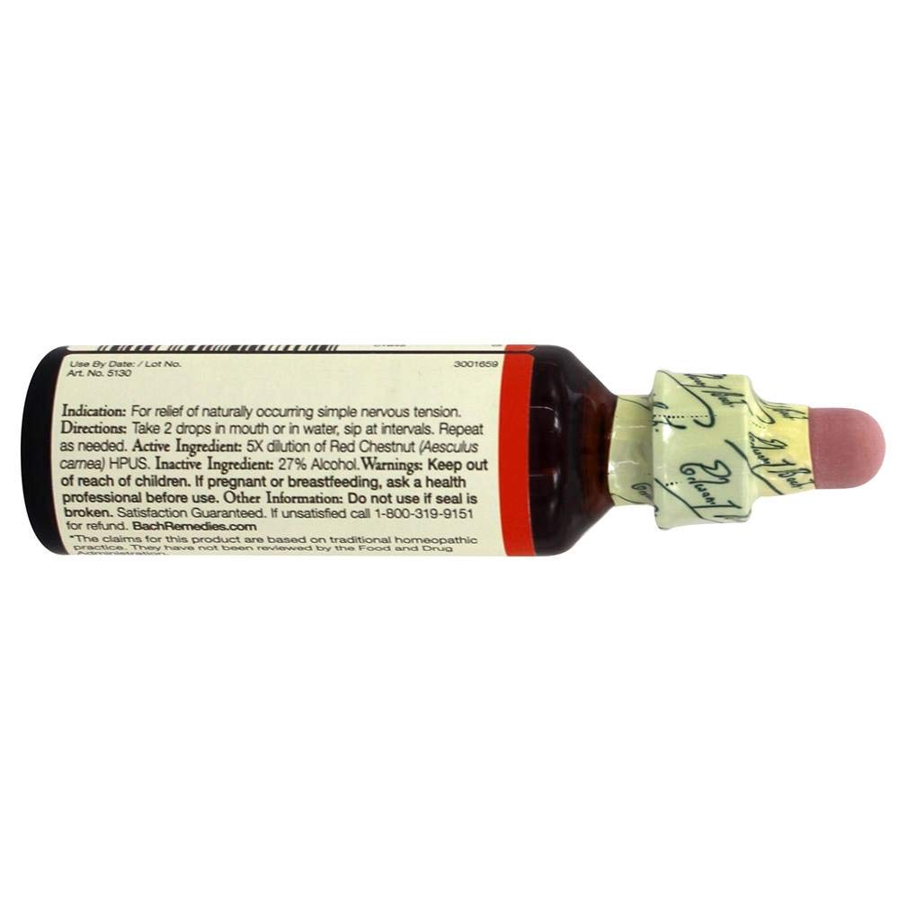 Bach Original Flower Remedies Red Chestnut – Peace of Mind (20ml) – Vegan & Gluten Free