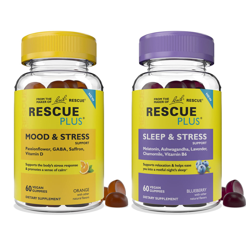Bach RESCUE Plus Gummy Day & Night Bundle – 2 x 60 Count