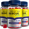 Bach RESCUE PLUS Melatonin Sleep Gummies – 3 Pack, 180 Count Total | Natural Strawberry