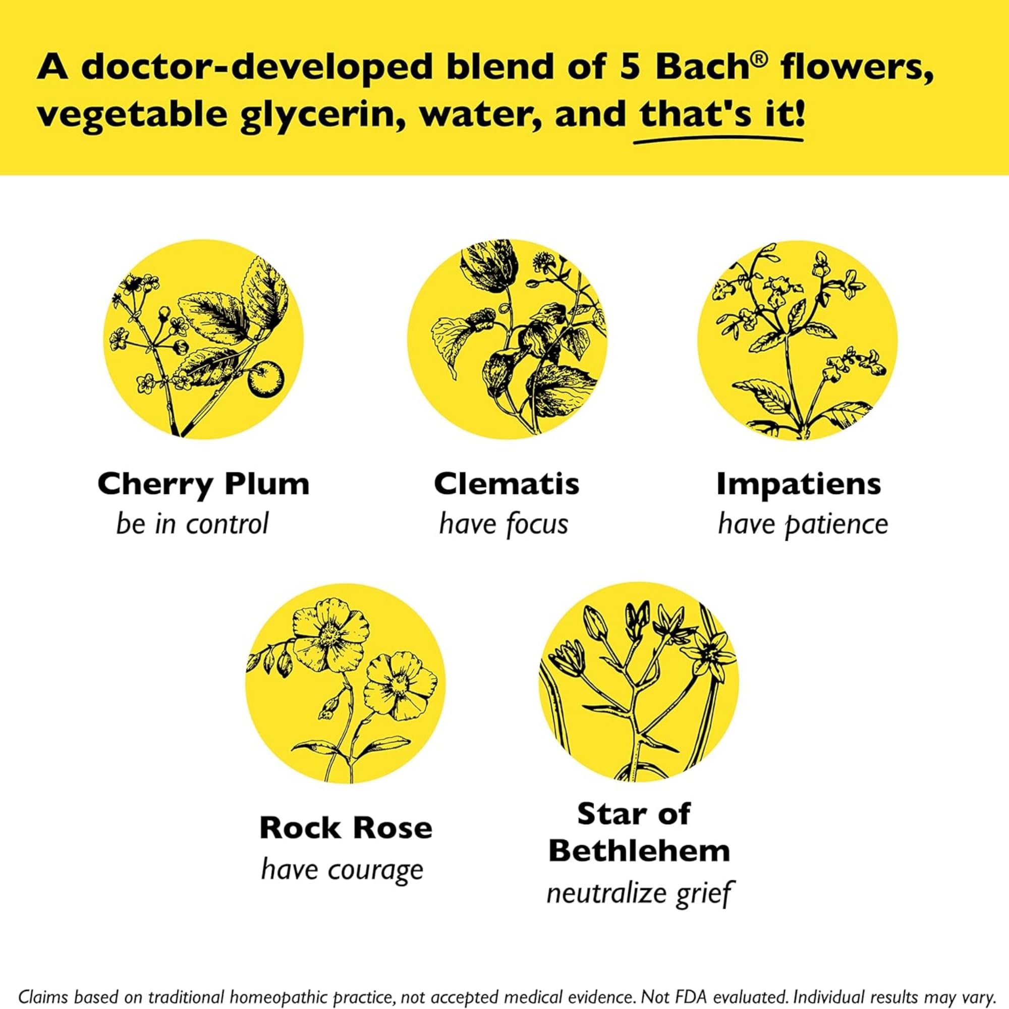 Bach Rescue Remedy Dropper 20mL – Pack of 2 | Non-Alcohol Formula, Natural Stress Relief