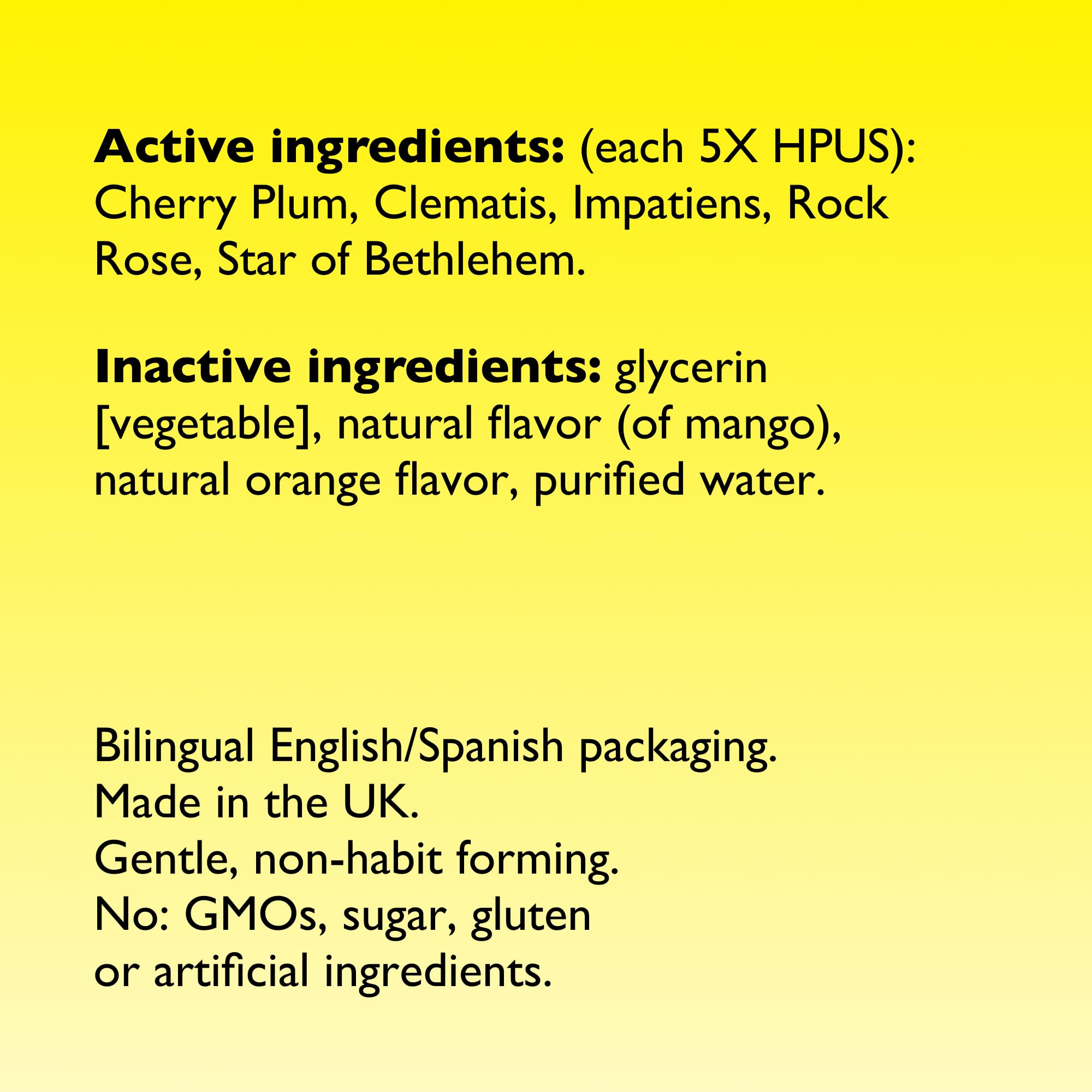 Bach Rescue Remedy Orange Mango 20ml – Homeopathic Stress Relief, 5-Flower Essences