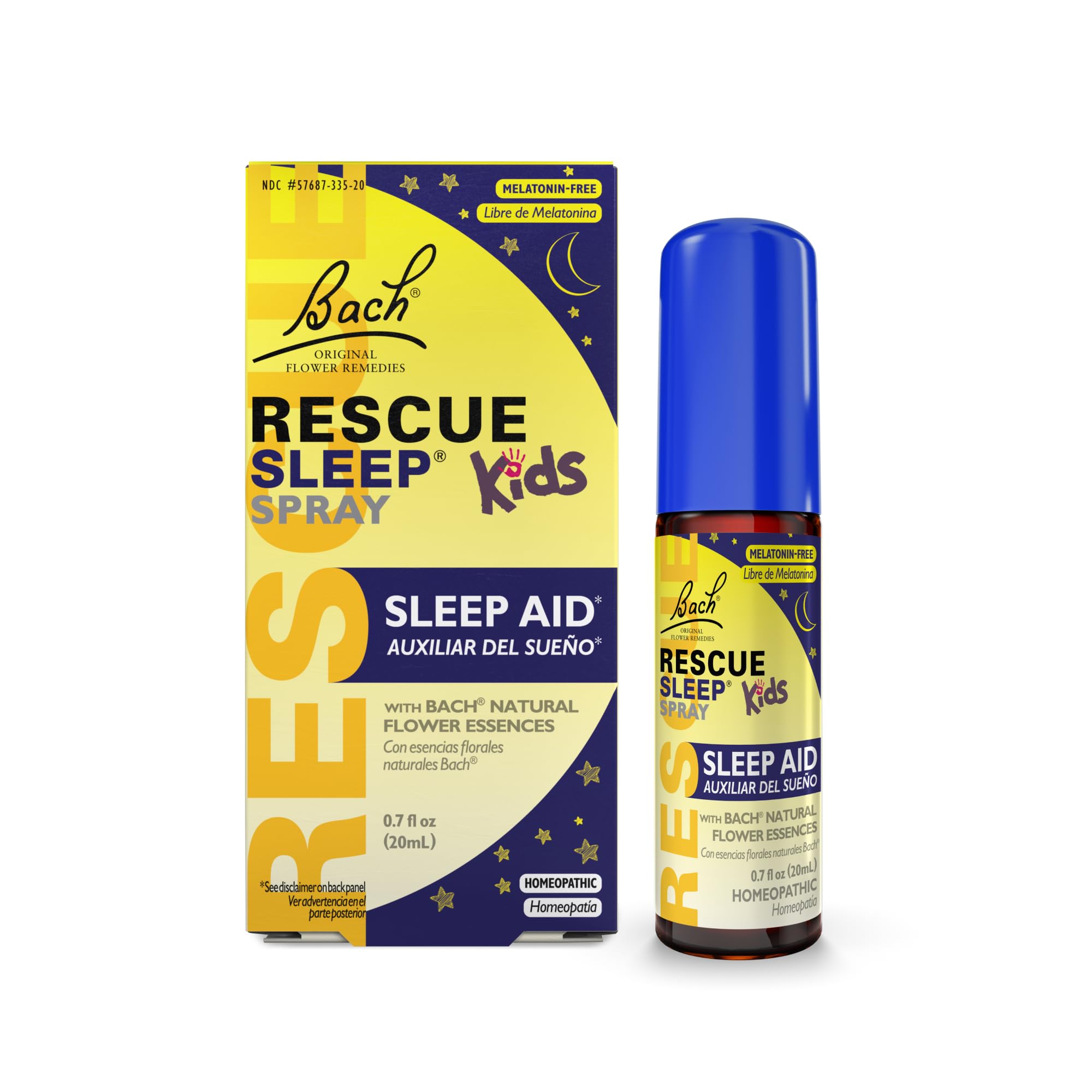 Bach RESCUE Sleep Kids Spray - Melatonin-Free Sleep Aid for Children | 20mL