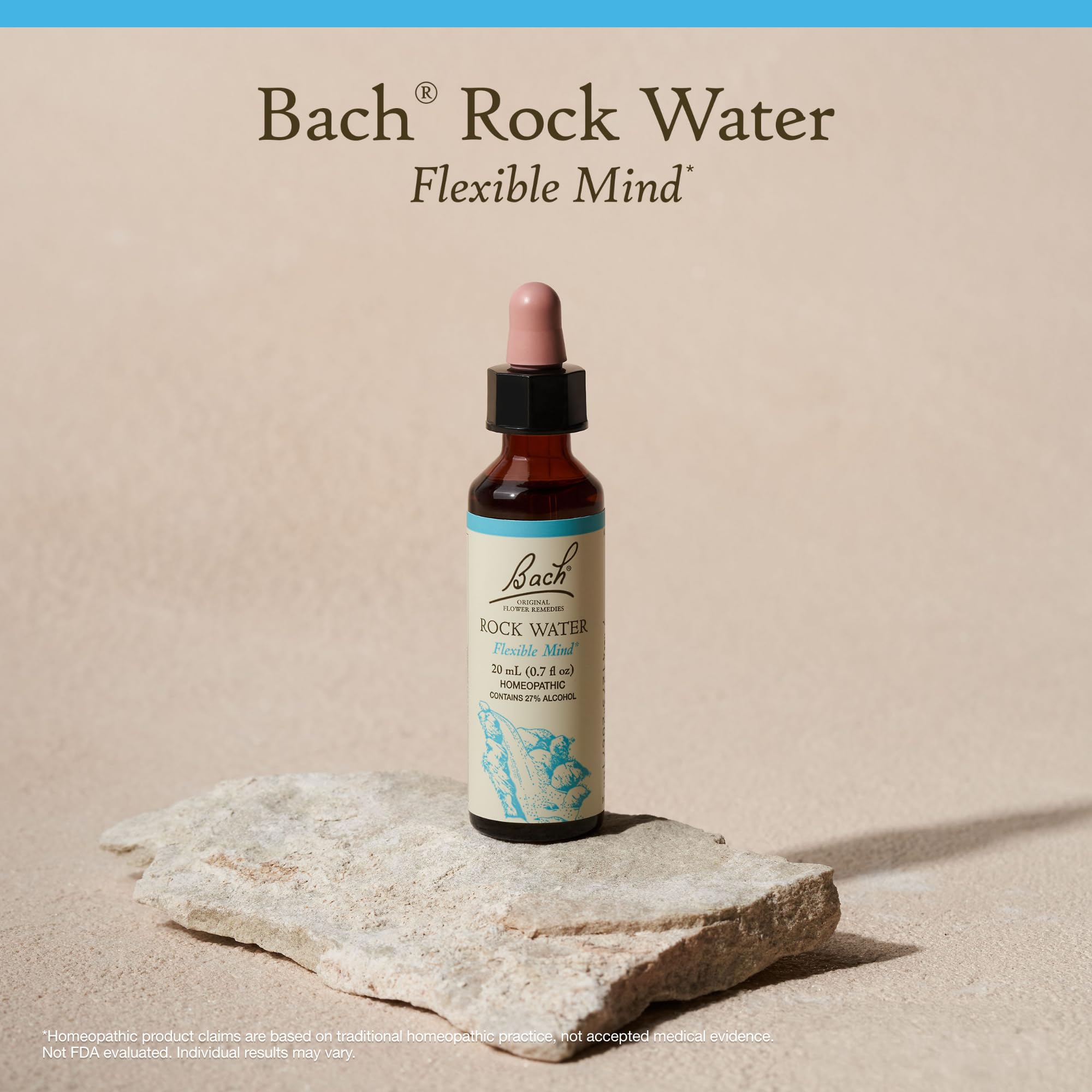 Bach Rock Water Flower Remedy – Flexible Mind, 20mL Dropper