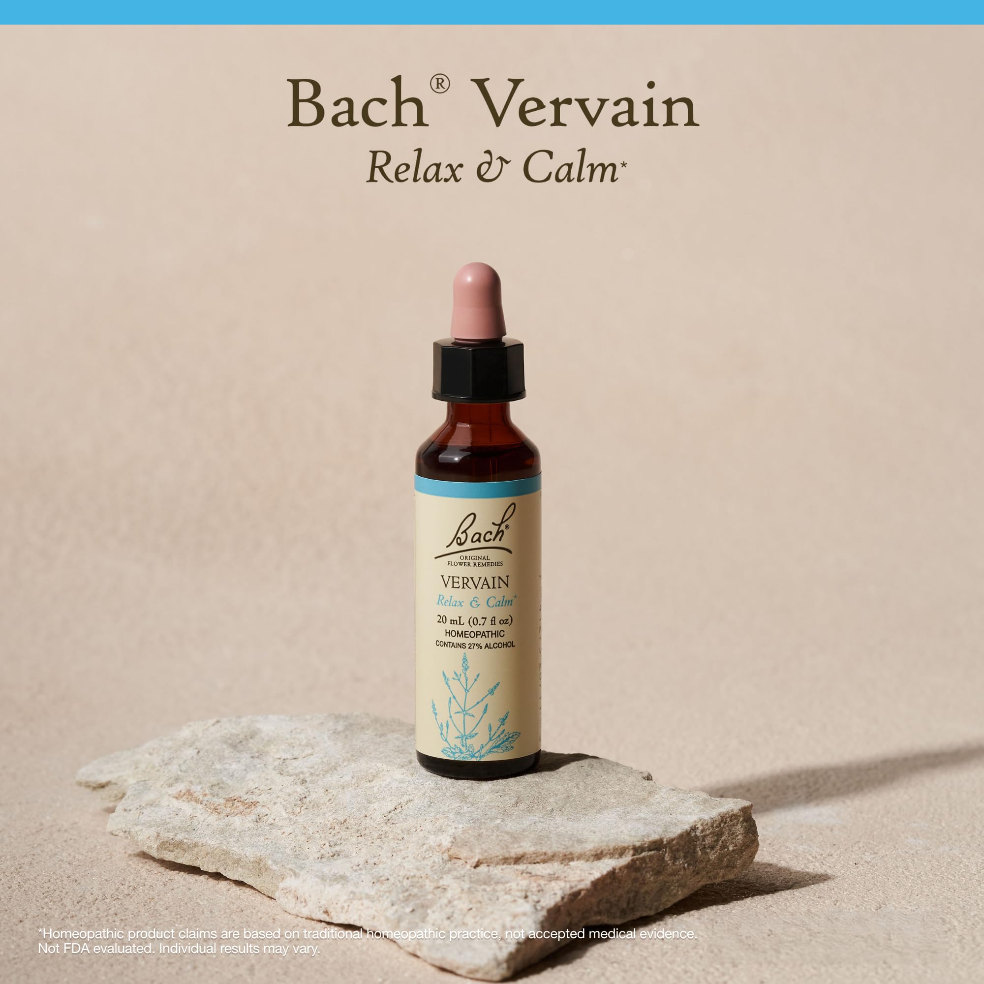 Bach Original Flower Remedies Vervain – Relax & Calm (20mL Dropper)