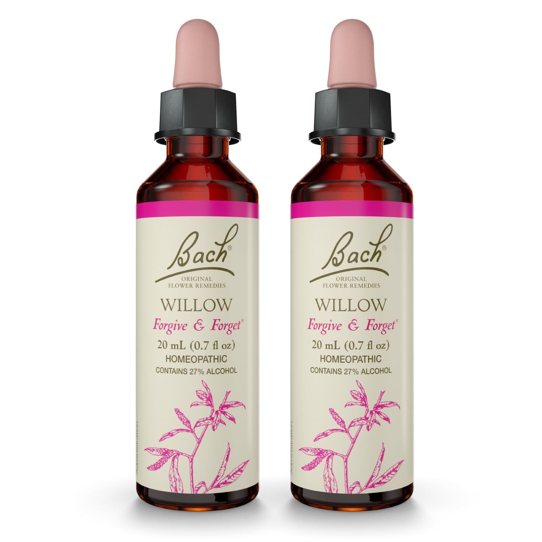 Bach Willow Original Flower Remedies 20mL Dropper – Pack of 2 | Emotional Balance