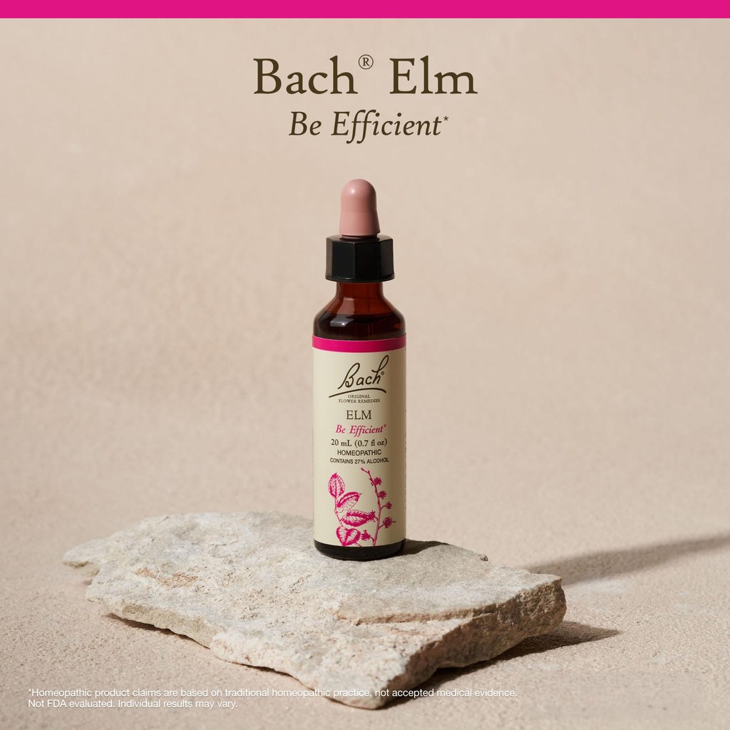 Elm - Be Efficient | Bach Original Flower Remedies for Emotional Balance (20mL Dropper)