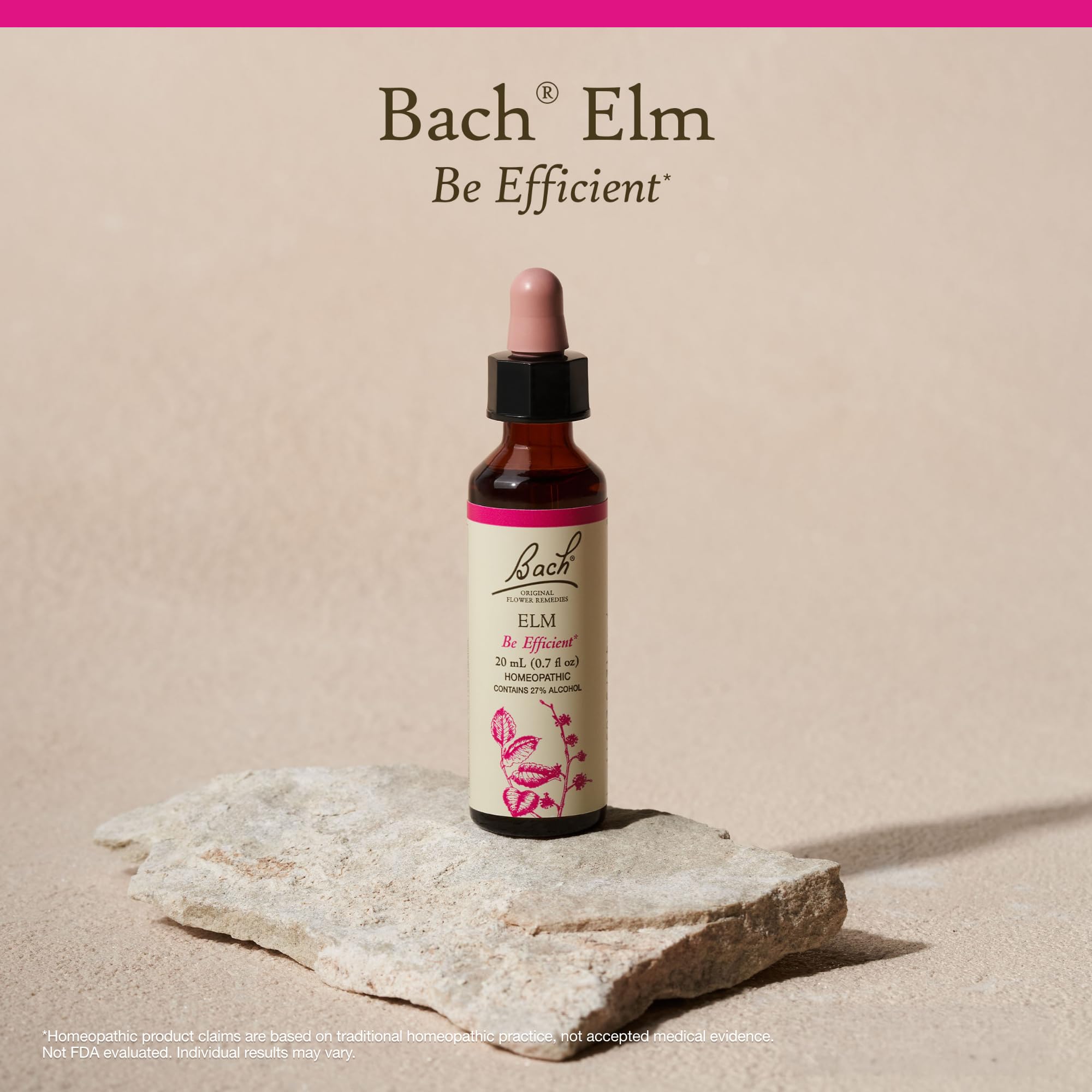 Elm - Be Efficient | Bach Original Flower Remedies for Emotional Balance (20mL Dropper)
