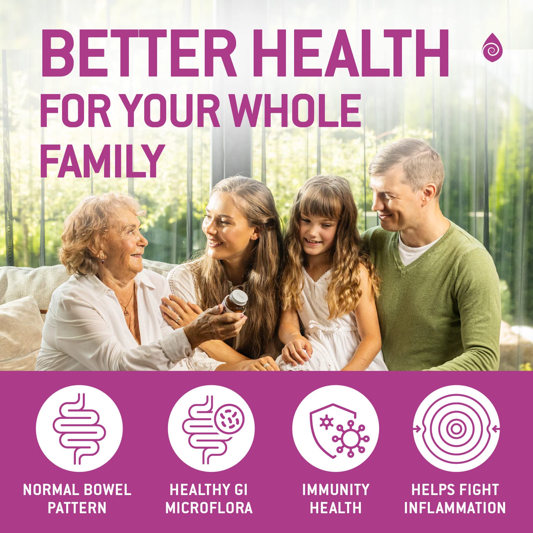 Bacillus Subtilis Spore Probiotic – 6B CFU, Prebiotic Support | 90 Veggie Capsules