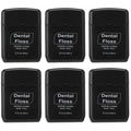 Baderke 6 Pack Waxed Dental Floss – 30m Each, Travel Size, Black