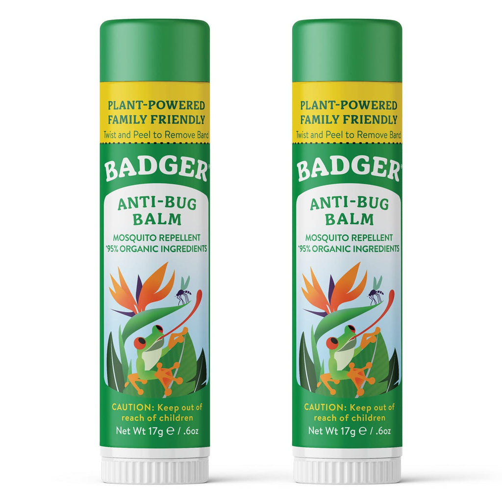 Badger Bug Repellent Stick – All-Natural Citronella Mosquito Repellent (2-Pack)