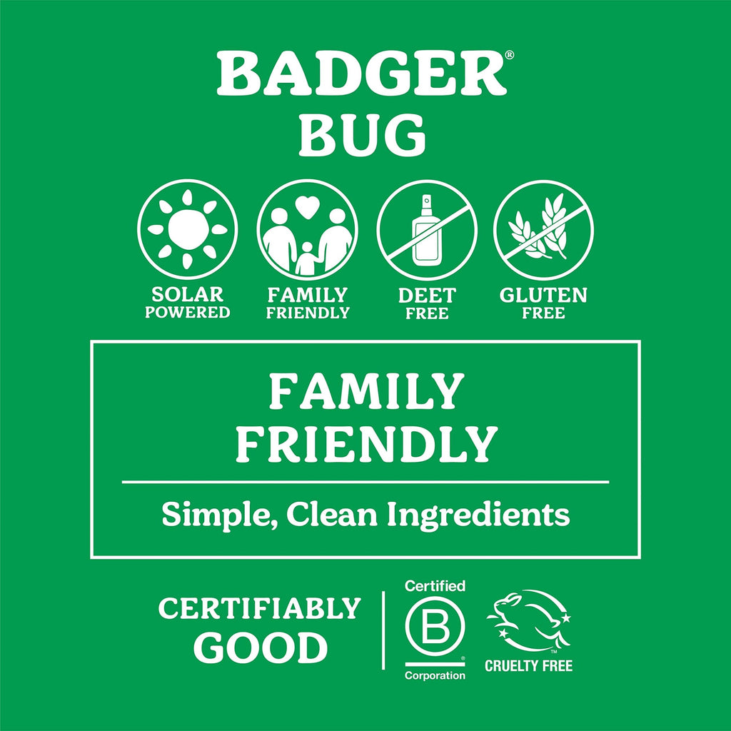 Badger Bug Spray – All-Natural, DEET-Free Family Insect Repellent (4 oz)