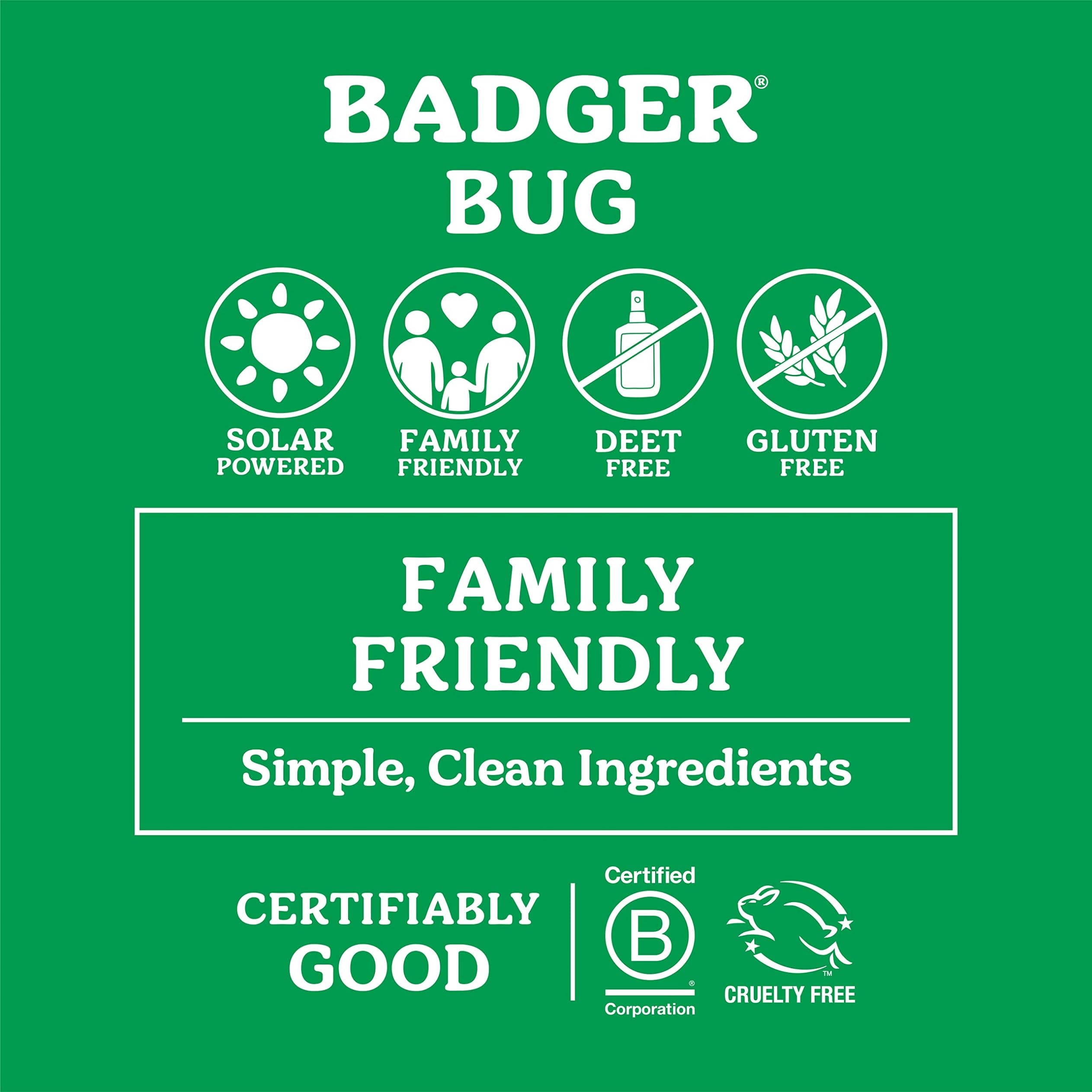 Badger Bug Spray – All-Natural, DEET-Free Family Insect Repellent (4 oz)