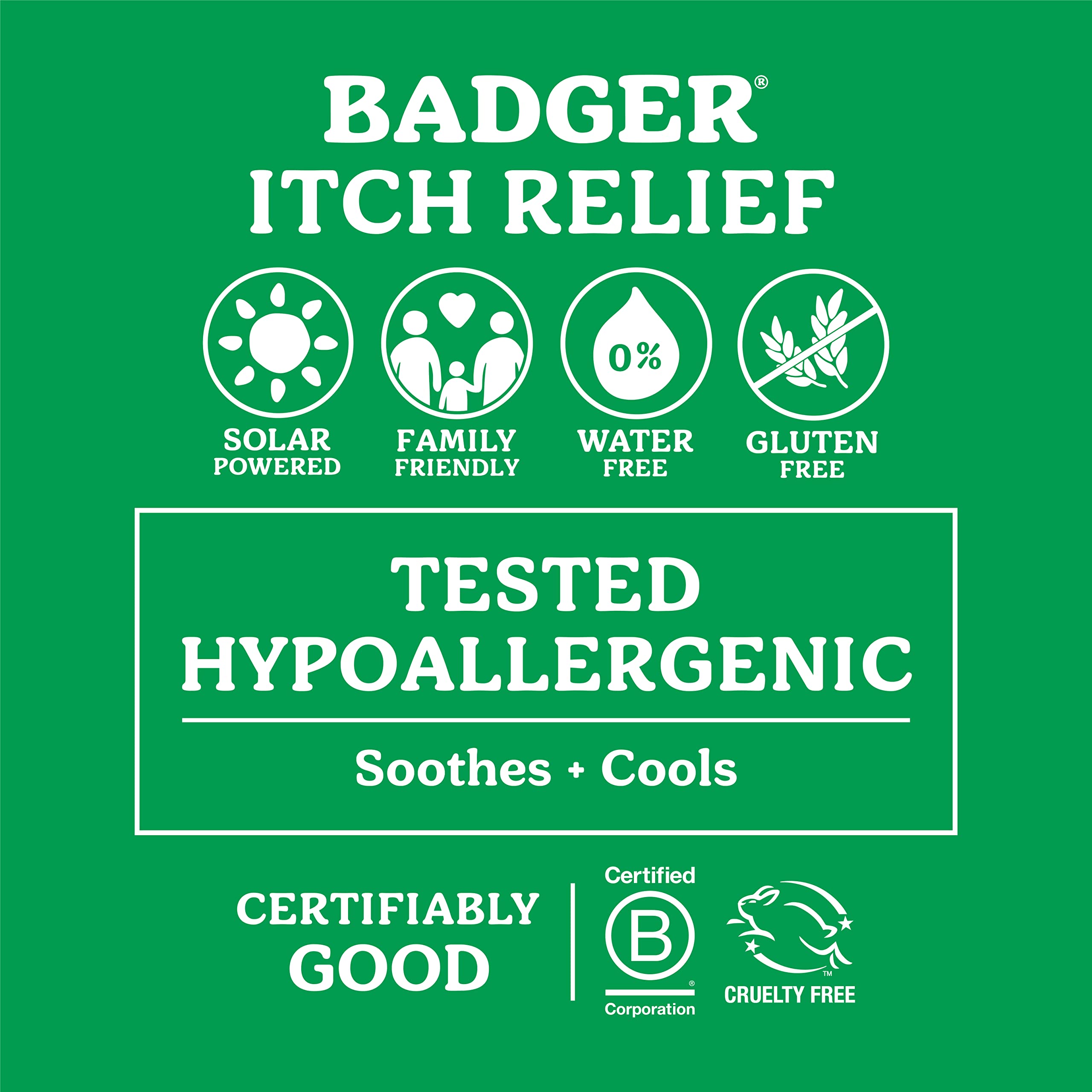 Badger Bug Bite Itch Relief Stick — Natural Anti-Itch for Bites, Poison Ivy & Rashes | 0.6 oz (2-Pack)