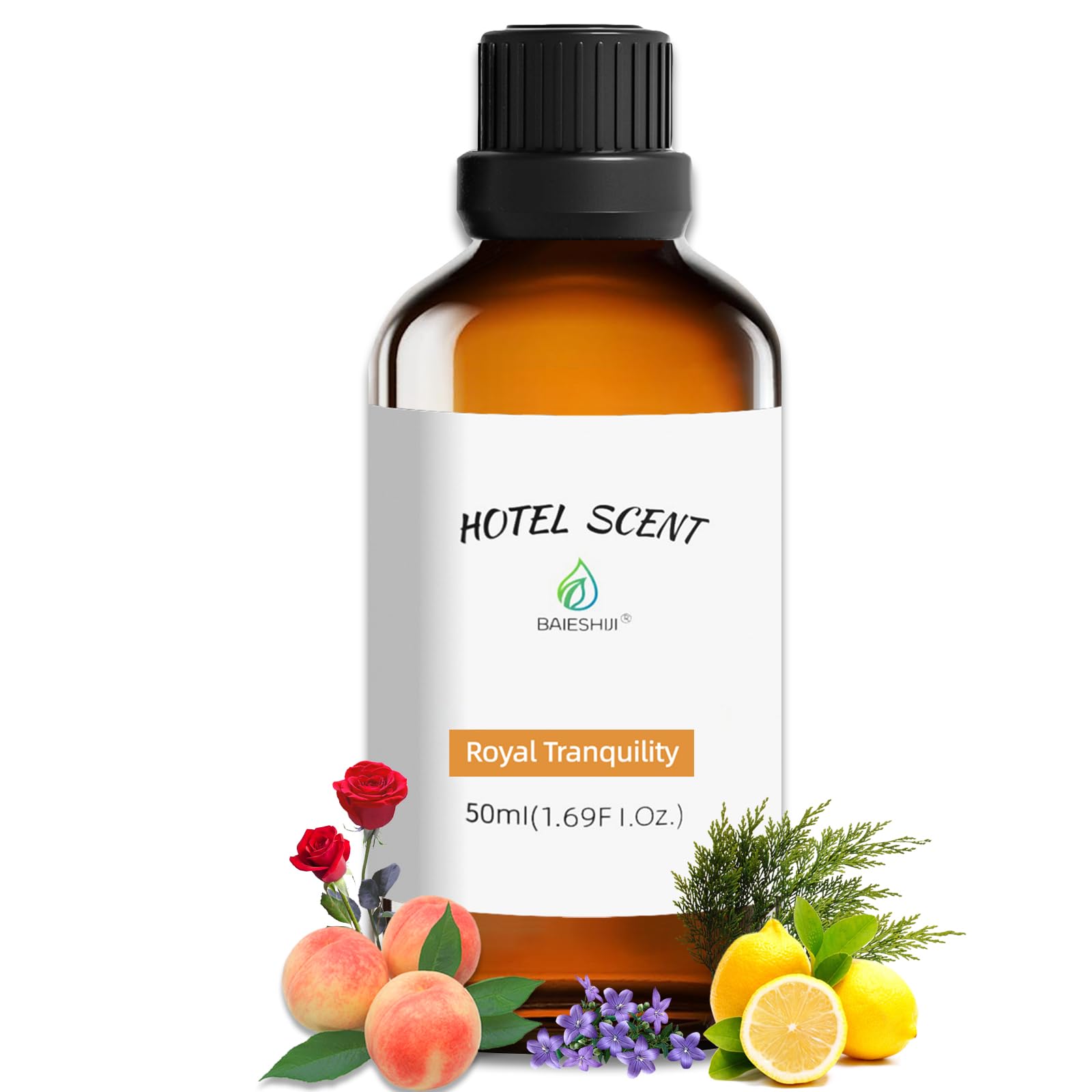 Roy Tranquility Scent Essential Oil – BAIESHIJI Hotel Diffuser Oil (Lemon & Jasmine)