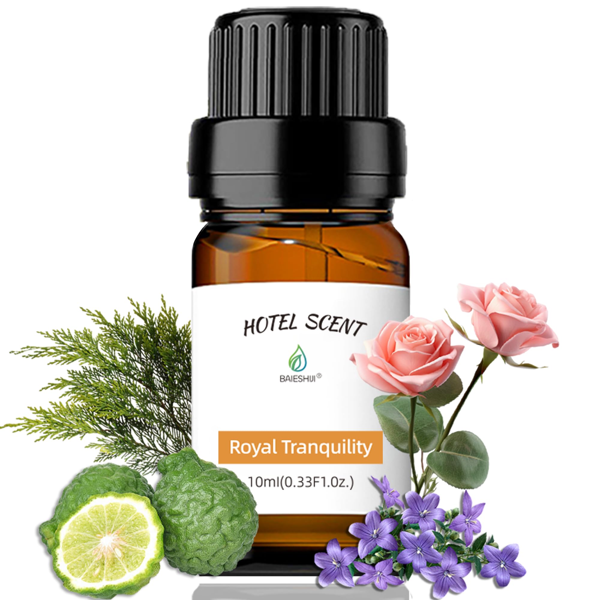 BAIESHIJI Royal Tranquility Hotel Diffuser Oil – 10ml Lemon, Jasmine & Amber