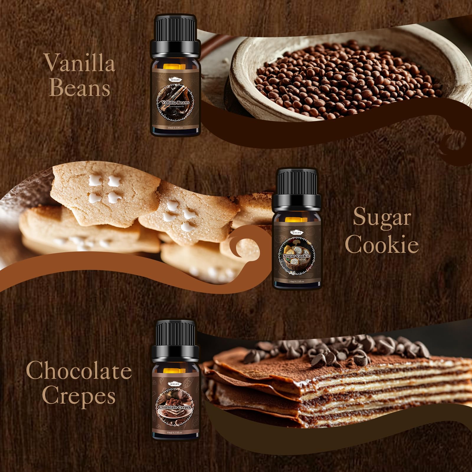 Bakery Essential Oils Set - Vanilla Bean, Cookies, Cinnamon Rolls & More | Father's Day Gift