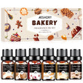 Bakery Essential Oils Set 6x10ML – Pumpkin Pie, Coffee Cake, Gingerbread, Cherry Cheesecake for Diffusers & Candle Making