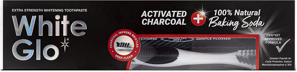 White Glo Charcoal + Baking Soda Maximum White Toothpaste 150g
