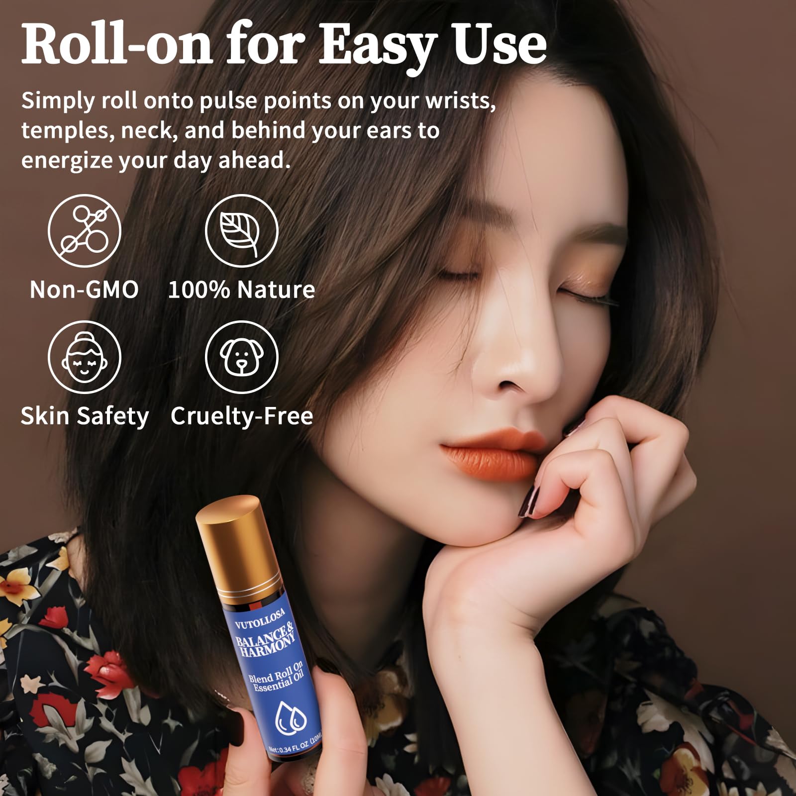2-Pack Balance & Harmony Essential Oil Roll-On – 100% Natural Stress Relief | VUTOLLOSA