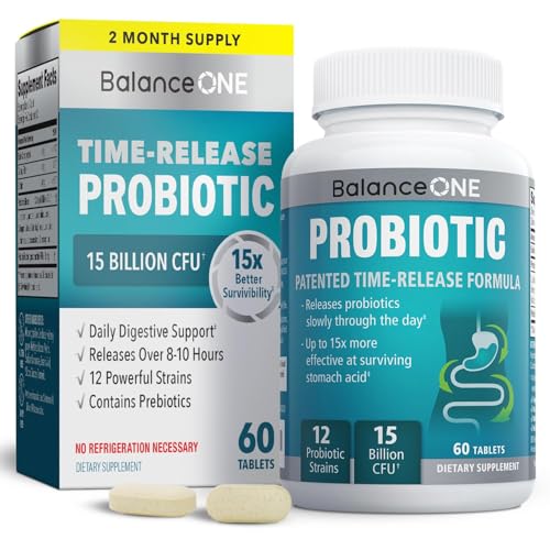 Balance ONE Probiotic for Women & Men – Time-Release 60 Tablets