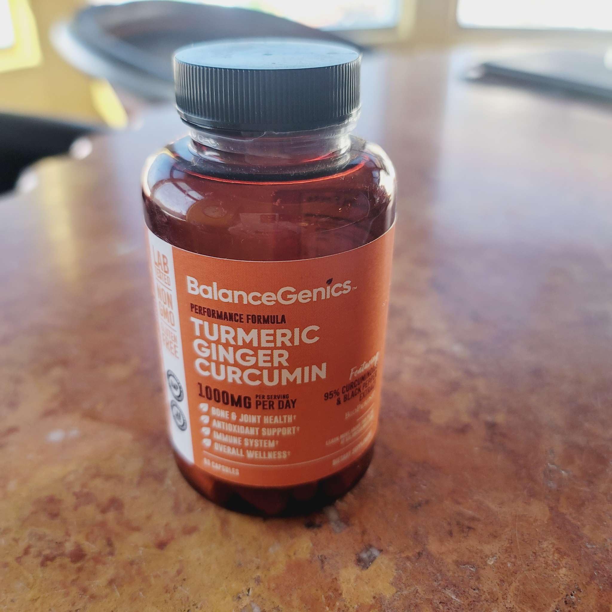 BalanceGenics Turmeric Curcumin 1000mg | Black Pepper & Ginger | 60 Caps