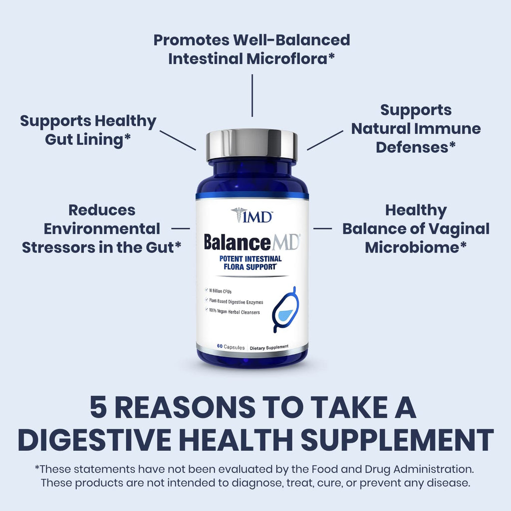 BalanceMD Vaginal Probiotics – 1MD Nutrition | Oregano & Caprylic Acid with Lactobacillus | 120 Capsules