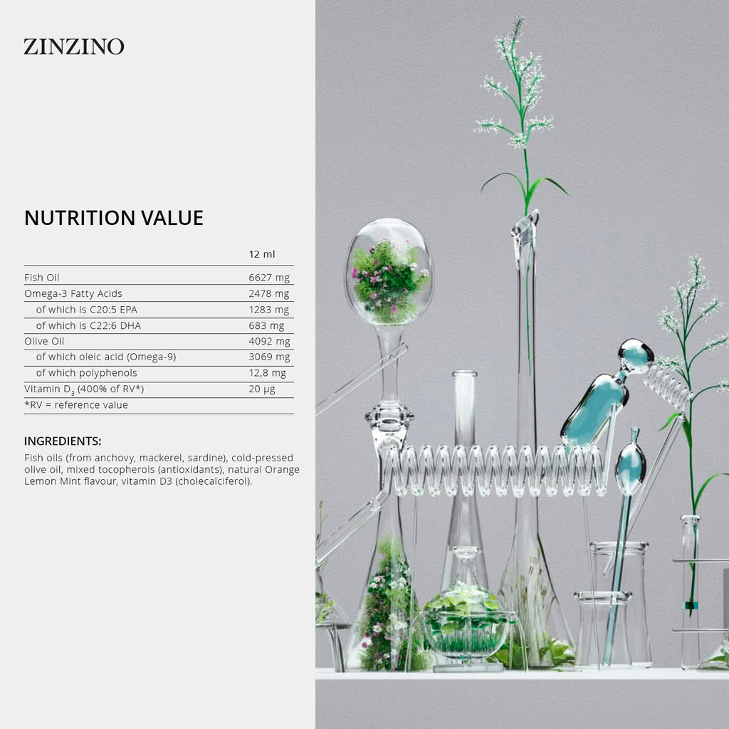 Zinzino BalanceOil+ Premium – Omega-3 Fish Oil with Extra Virgin Olive Oil (300ml)