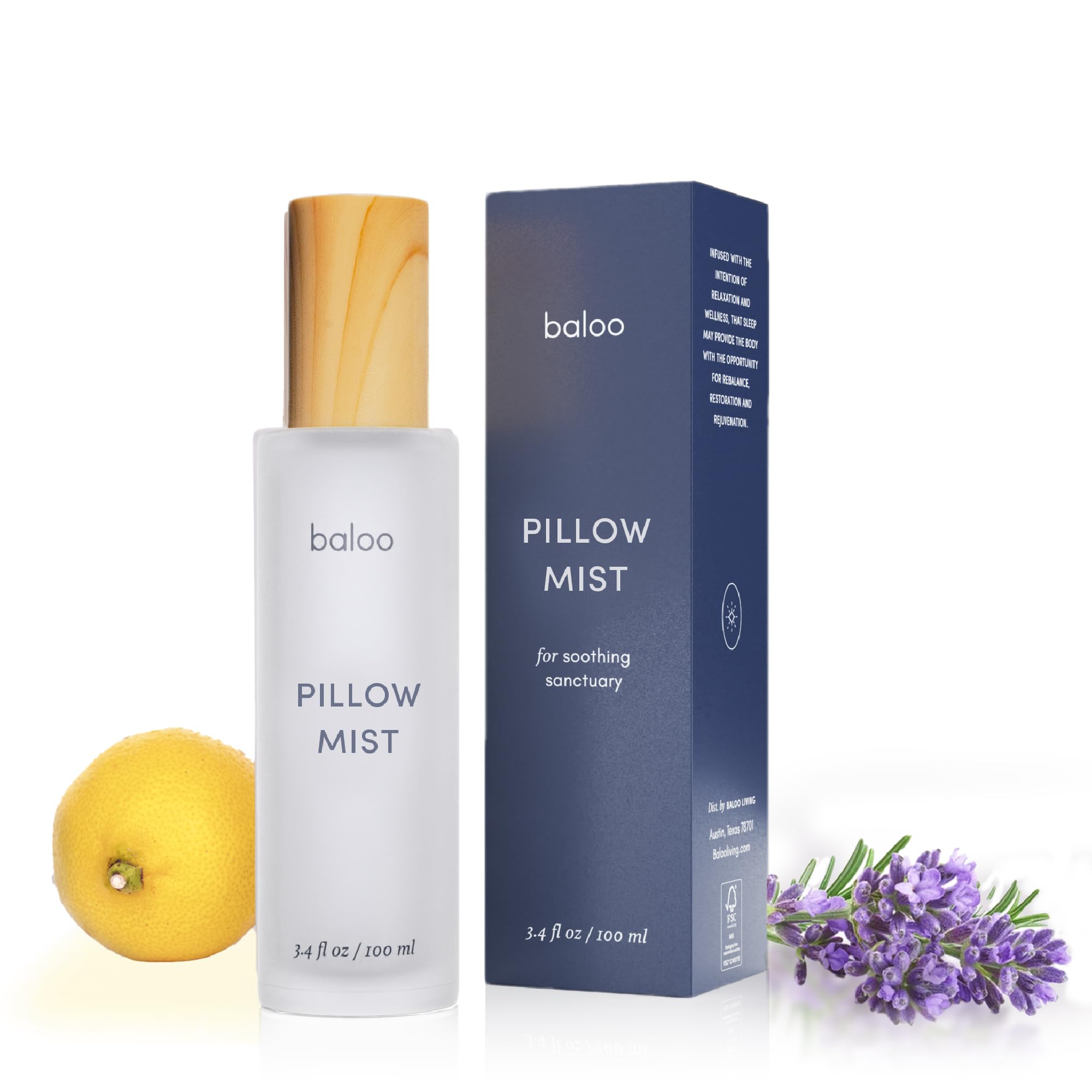 Baloo Pillow Mist – Natural Sleep Spray with Lavender & Bergamot (100ml)