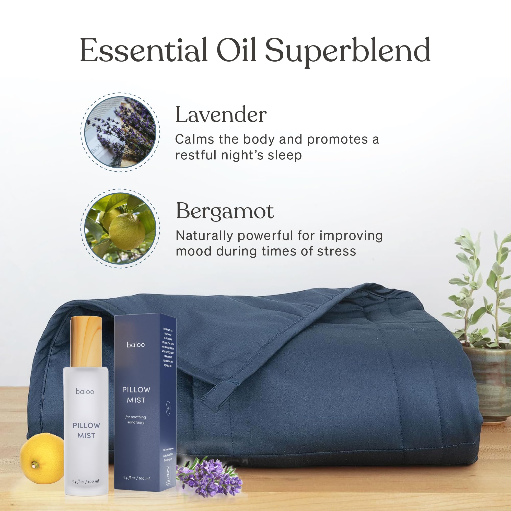 Baloo Pillow Mist – Natural Sleep Spray with Lavender & Bergamot (100ml)