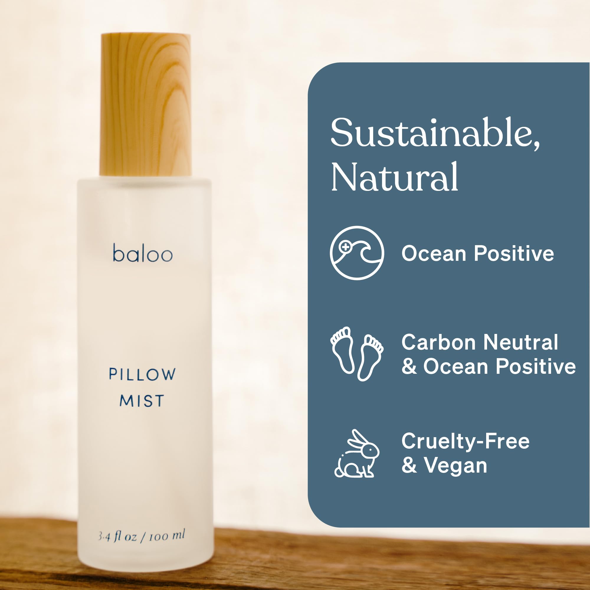 Baloo Pillow Mist – Natural Sleep Spray with Lavender & Bergamot (100ml)