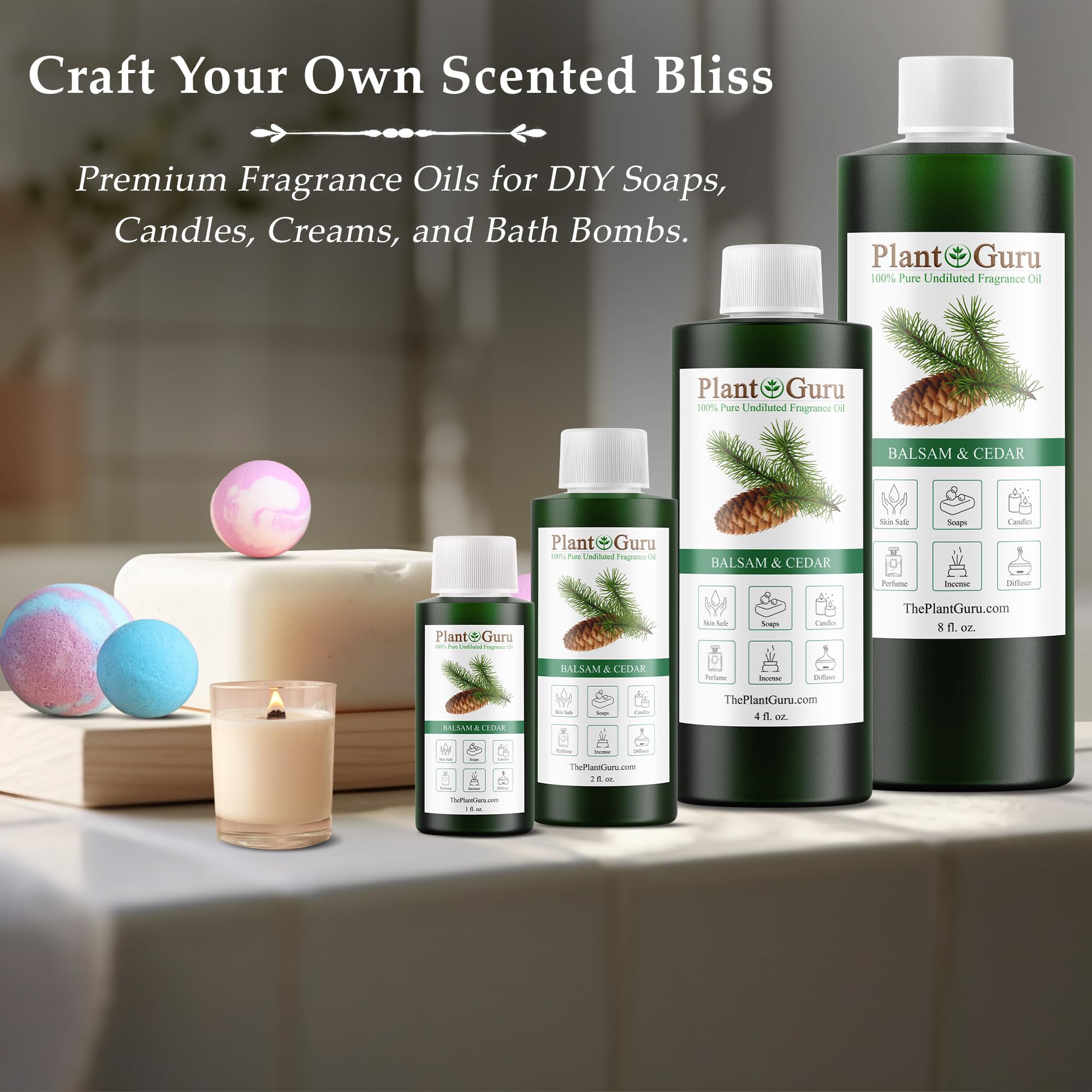 Balsam and Cedar Fragrance Oil 8 oz – DIY Candles, Soaps & Diffusers